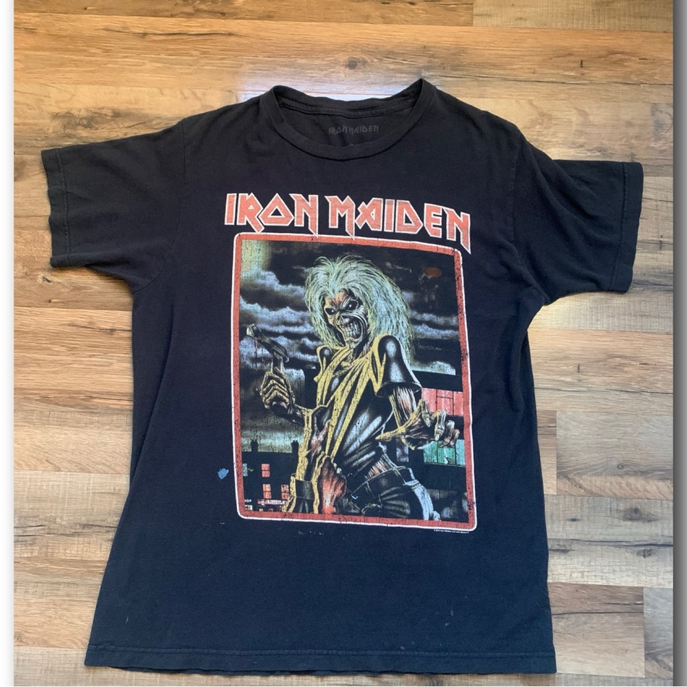 Iron Maiden Distressed Tee Size-M 100% Cotton